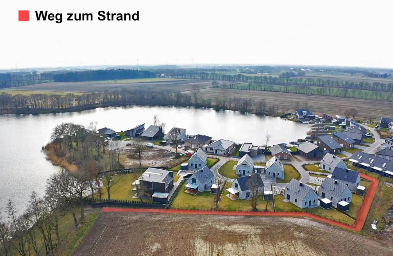 Ferienhaus Seeblick Am Harkebruegger See Mit Sauna Und Kamin Barssel  المظهر الخارجي الصورة